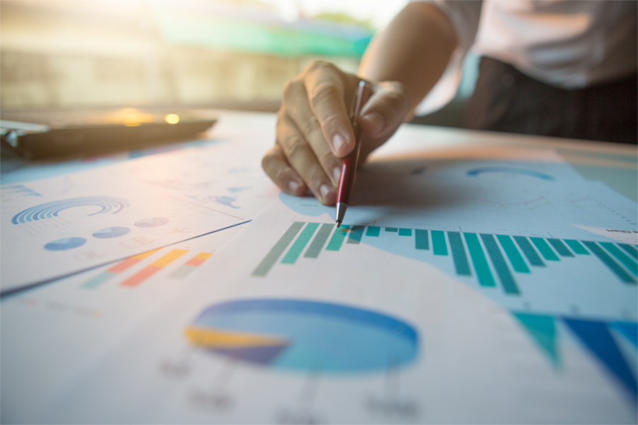 Statistics illustrated with bar graphs