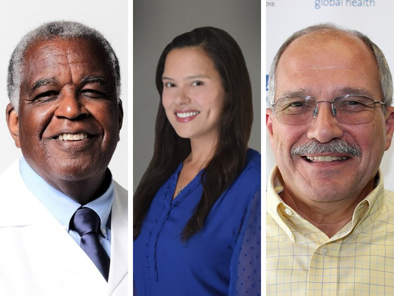 Photo of Drs. Keith Ferdinand, Christine Bojanowski, and John Lefante