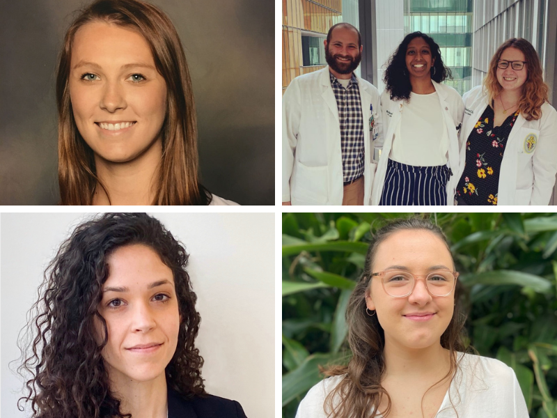 Photos of Callie Kennedy, Maya Mahendran, Sarah Hermans, and Bridget Dixon
