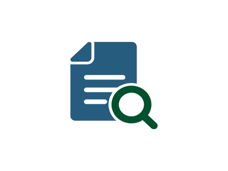 icon of document and magnifying glass