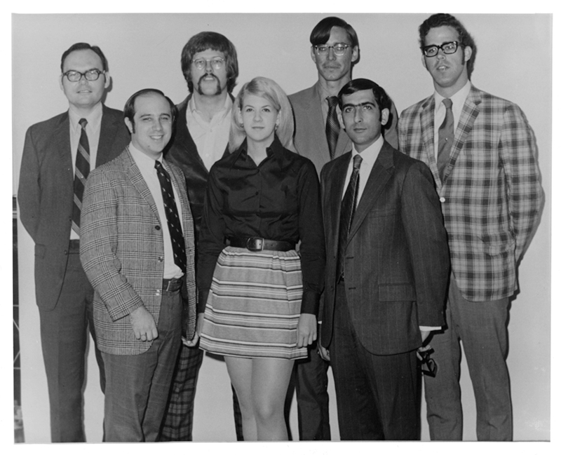 Historical photo from 1969 of the first class of health administration students at Tulane SPHTM