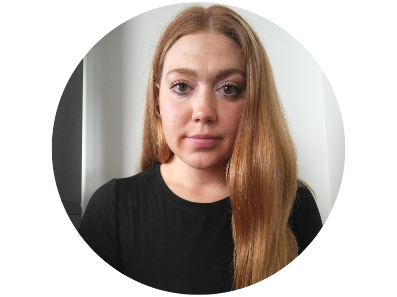 Sara Woltz headshot in a circular frame