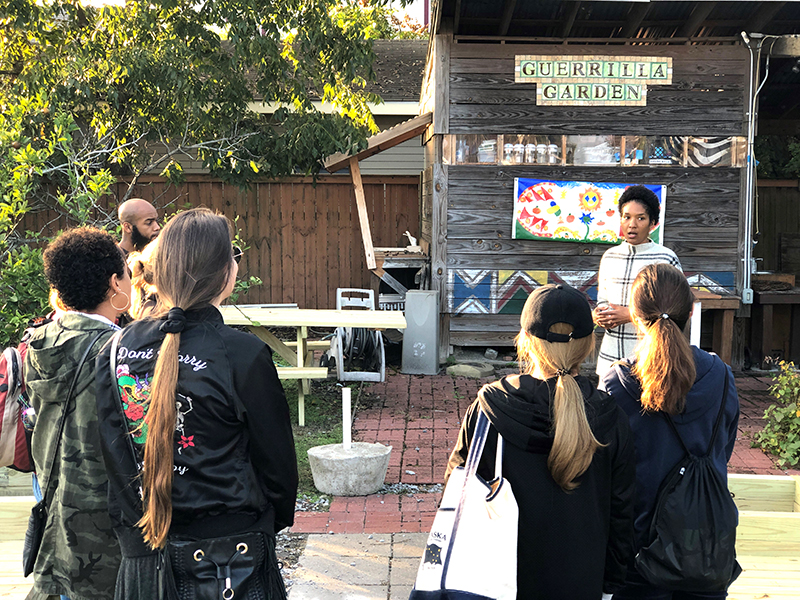 Guerrilla Garden nutrition class visit