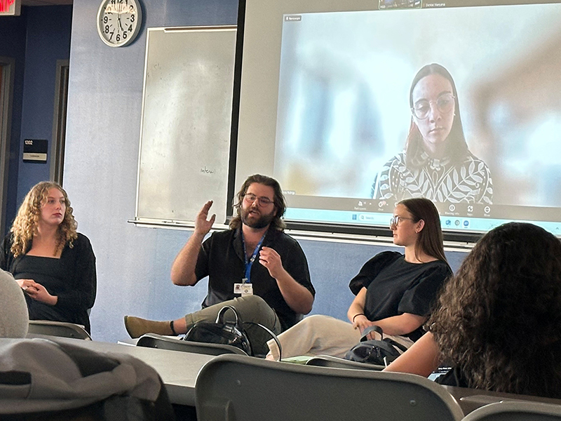 Alumni panel participants speaking