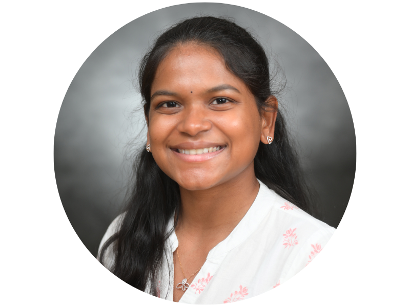 Harini Durai headshot in a circular frame