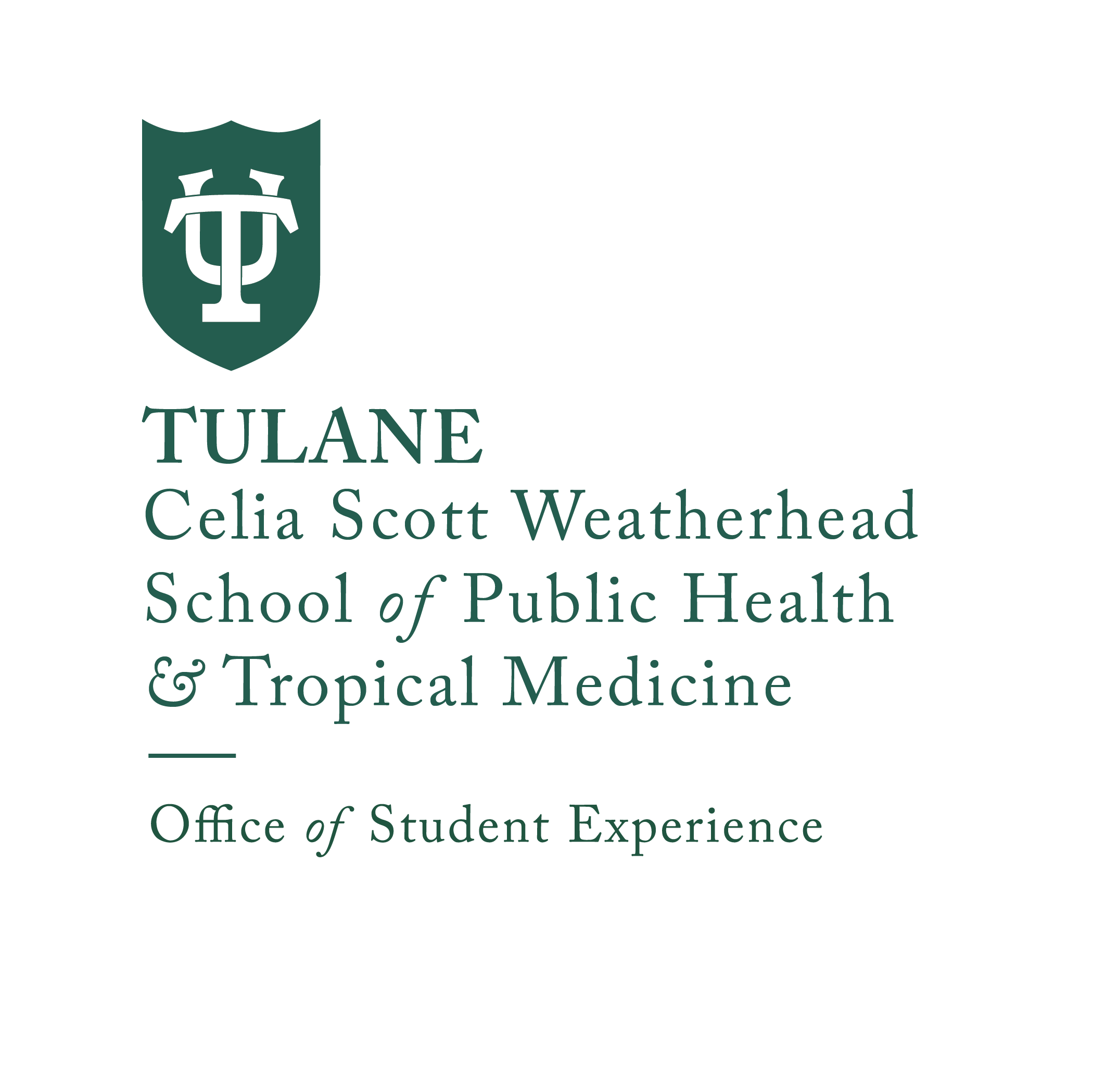 Tulane University logo: School of Public Health &amp; Tropical Medicine, Office of Student Experience.