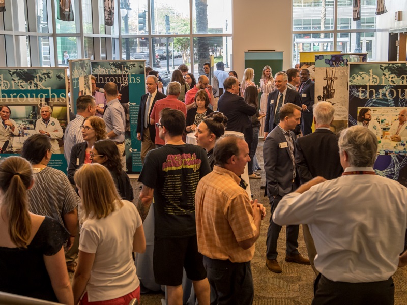 Visitors at Outbreak Exhibit