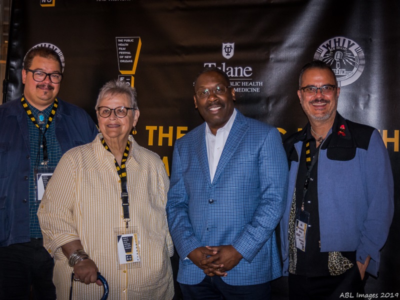 Ama film makers pose with Dean Laveist at F-NO