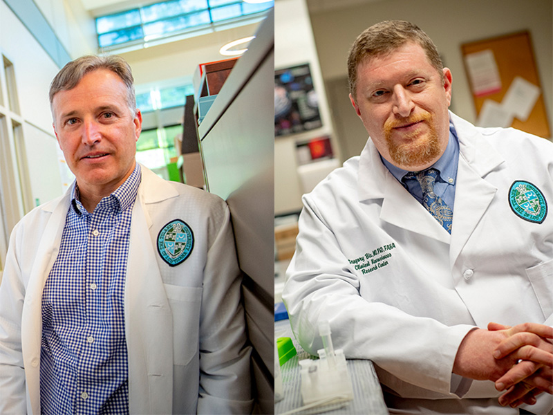 Photo of Dr. Chad Roy and Dr. Gregory Bix