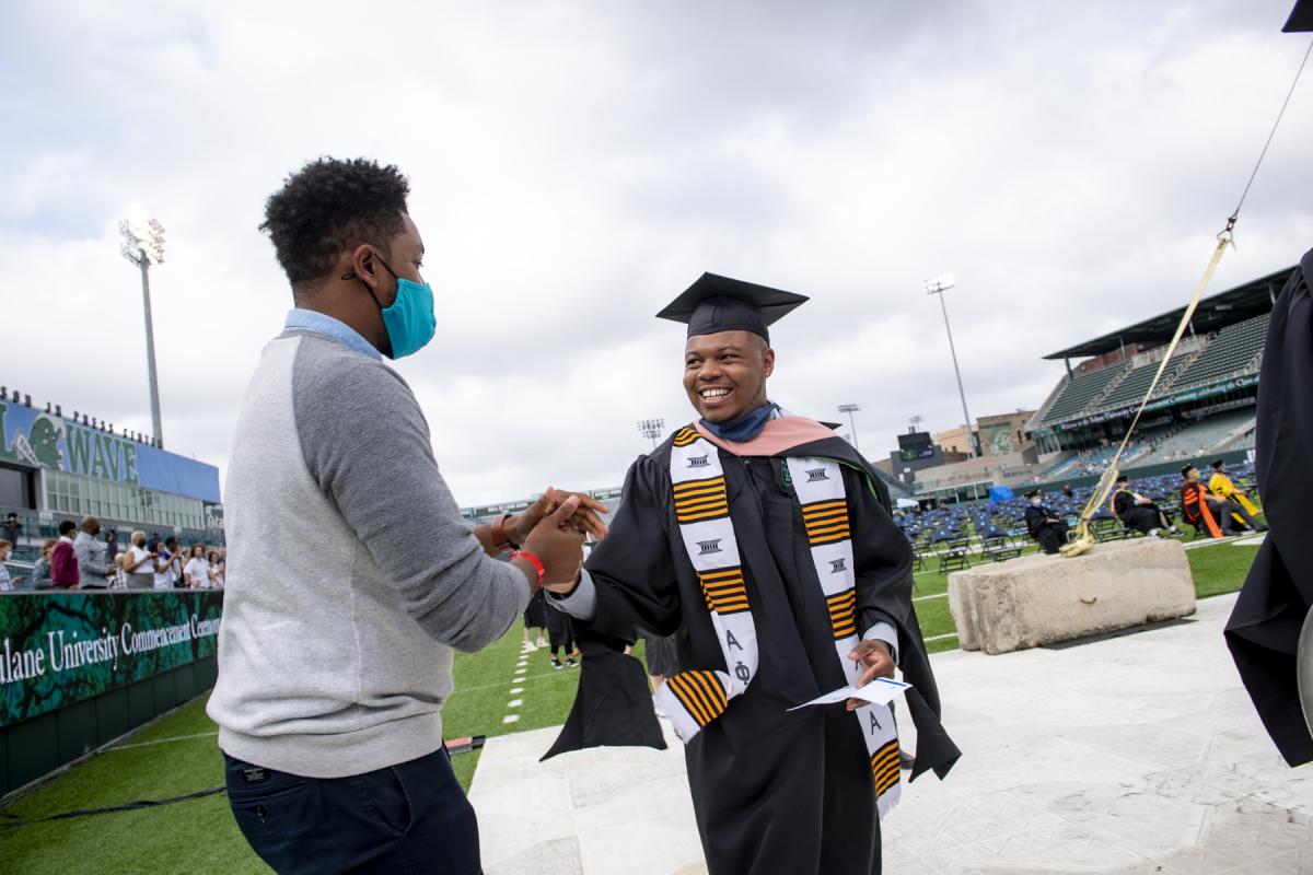 Photo features from right to left, Dr. Thomas LaVeist, Dean of the Tulane School of Public Health and Dr. Willis L. Lonzer, III, General President-Elect of Alpha Phi Alpha