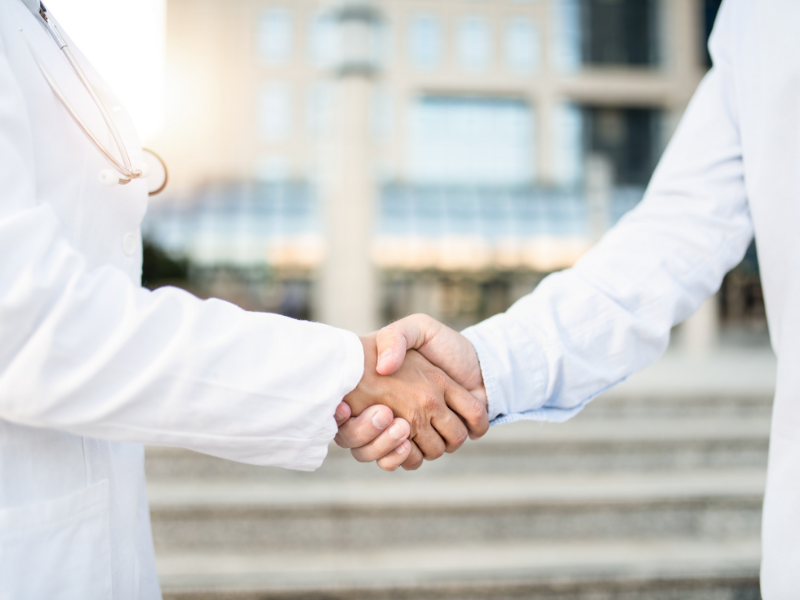doctors shaking hands