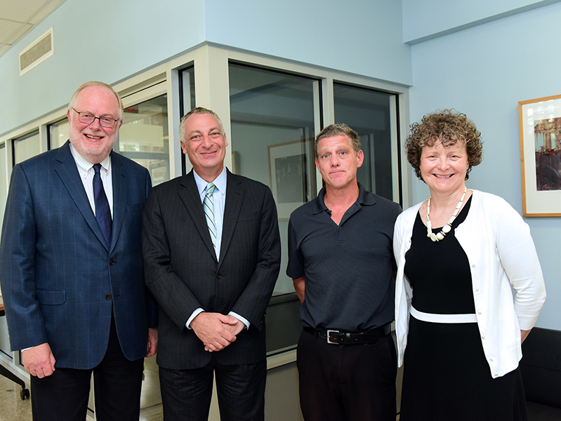 SPHTM Dean Pierre Buekens, Tulane Provost Robin Forman, Associate Dean of Undergraduate Education Joseph Keating, and Public Health Undergraduate Program Director Liz Langlois