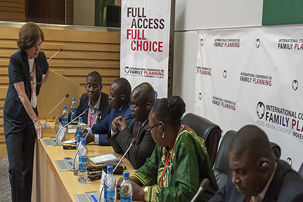 Jane Bertrand at DRC Press Conference, photo by David Colwell