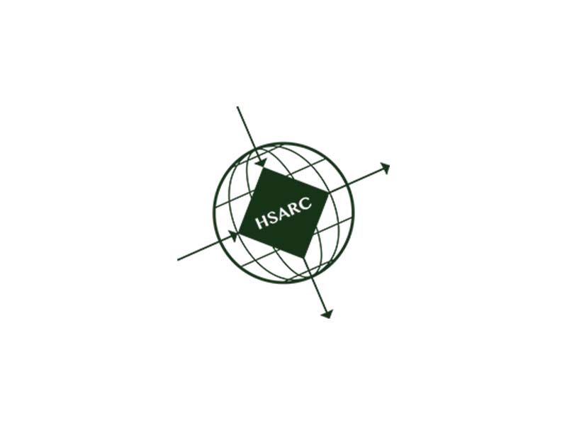 Health Systems Analytics Research Center (HSARC) logo, green on white globe with HSARC in center