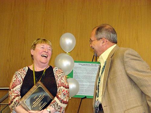 Fran Mather laughing with John LeFante