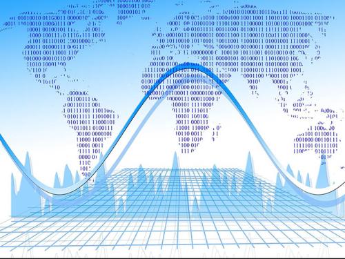 World map made of 0s and 1s, big data blue and white