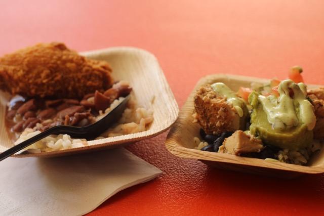 Dishes from Homage and Alva Jean's at Wave City Market