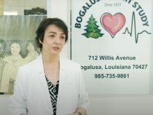 Lydia Bazzano speaking on the heart study