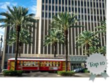 Tidewater BUilding on Canal Street in New Orleans with a Top 10 ribbon in the lower right corner