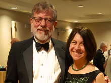 Hugh Long and Susan Krinsky smiling at a formal event.