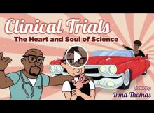 Screen Capture of the opening image of educational video about clinical trials